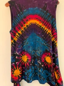The Collection Royal Tie Dye Full Vest Open Front Women's 0/S/NEW w/TAGS - Picture 1 of 6