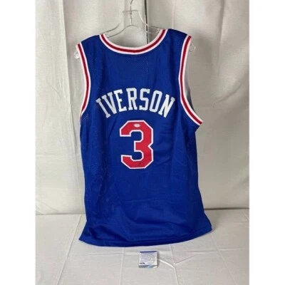 Allen Iverson signed autographed Philadelphia 76ers custom jersey JSA - Image 1 of 4