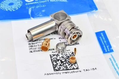 Trompeter TRB Plug R/A Full Crimp RF Connector 500MHz PLR75C-307 - Image 1 of 4