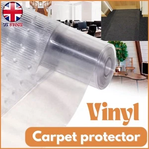 Vinyl Plastic Carpet Protector Runner Floor Mat Clear Sheet Heavy Duty Office - Picture 1 of 26
