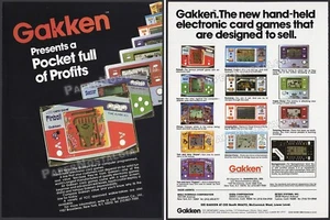 Gakken - Original 1983 Trade AD / ADVERT / Electronic hand-held LCD games promo - Picture 1 of 3