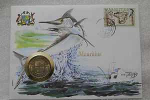 MAURITIUS 1 RUPEE 1978 COIN COVER B39 #125 - Picture 1 of 2