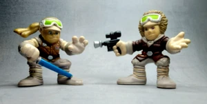 GALACTIC HEROES Figure Lot ~ Playskool's Star Wars Jr Wave 8 / Luke & Han Solo - Picture 1 of 3