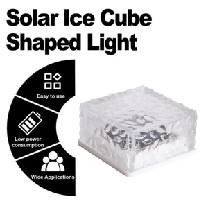 Square Solar Ice Brick Buried Lamp Night Automatic Lighting Led Light Bulb Cube - Picture 1 of 8