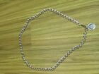 Vintage Silver Tone Chain belt with George Washington Faux Coin attached