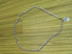 Vintage Silver Tone Chain belt with George Washington Faux Coin attached - Picture 1 of 5