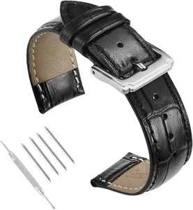 Genuine Calf Leather Watch Band Grain Replacement Strap for Men Women 18mm 19mm - Picture 1 of 7
