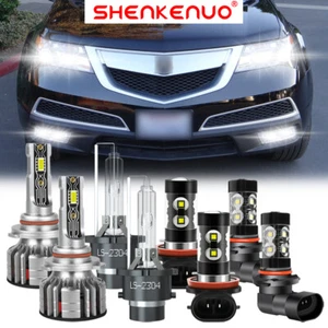 For Acura MDX 2007-2013 8X Front LED HID Headlights Daytime + Fog Light Bulbs A8 - Picture 1 of 21