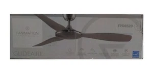 FANIMATION GlideAire 52 in. Brushed Nickel w/ Brushed Nickel Blades Ceiling Fan - Picture 1 of 2