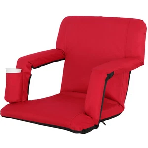 Red Wide Stadium Seats Chairs for Bleachers or Benches - 5 Reclining Positions - Picture 1 of 18