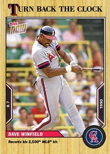 2022 TOPPS AHORA RETROCEDE EL RELOJ TARJETA CALIFERIA ÁNGELES DAVE WINFIELD #130 - Imagen 1 de 1