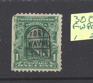 US Scott #300 Fort Wayne, IN tombstone style PRECANCEL, Estate lot 1! - Picture 1 of 1