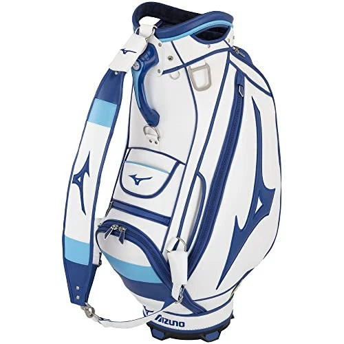 Bolso Caddy MIZUNO Tour Staff 5,8 kg 10,5 47 palos 6 compartimentos blanco/azul Foto 1 de 4