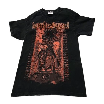 Lamb of God T Shirt Adult Small Baphomet Dark Priest Metal Band Y2k Black Vtg - Image 1 of 4