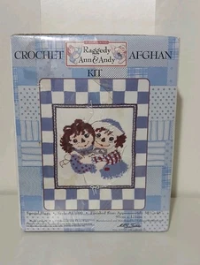 Raggedy Ann und Andy gehäkeltes afghanisches Set "Special Hugs" #37890 Neu in Verpackung - Bild 1 von 4