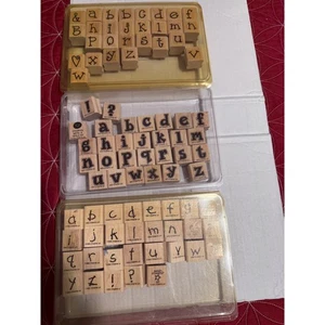 Juego de 3 estampillas de goma con letras minúsculas del alfabeto para estampar - Imagen 1 de 16