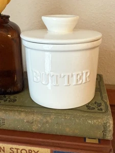White Porcelain Butter Bell French Country Classic - Picture 1 of 9