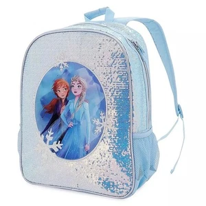 Disney Store Frozen 2 Elsa Anna Sequins Blue Backpack 2020 Back to School New - Picture 1 of 4