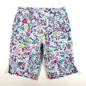 Lulu B Pull On 10” Printed Shorts Size 12 Resort - Picture 1 of 7