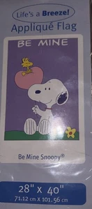 Snoopy Peanuts Willkommen Applikation große Flagge 28 x 40 Me Mine Valentinstag Garten - Bild 1 von 1