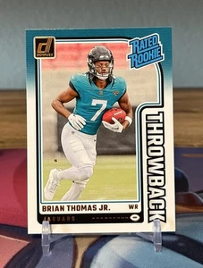 2024 Panini Donruss - Rated Rookies Throwbacks Brian Thomas Jr. #7 (RC) - Picture 1 of 2