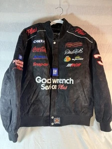 Vintage Dale Earnhardt Goodwrench NASCAR Racing Jacket Suede Leather MENS 2XL HH - Picture 1 of 20