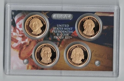 2007-S US Mint Presidential $1 Coin Proof Set | 4 Coins | NO PACKAGING/COA - Image 1 of 2