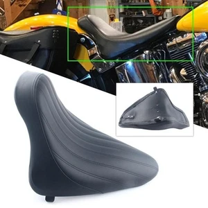 1×Butt Bucket Solo Seat For Harley FLSTF 00-06 FXST 00-05 FLST 00-07 Black Line - Picture 1 of 1