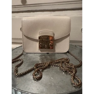 Furla Metropolis Mini Crossbody Bag Ivory W/Gold Hardware - Picture 1 of 6