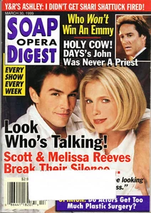 SOAP OPERA DIGEST Mar. 1999 Scott Melissa Reeves Stephen Nichols Mary Beth Evans - Picture 1 of 4