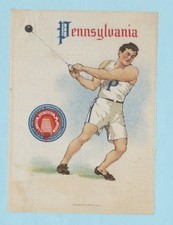 1910 LG Murad tobacco silk S21  UNIVERSITY of PENNSYLVANIA HAMMER THROW    TOUGH