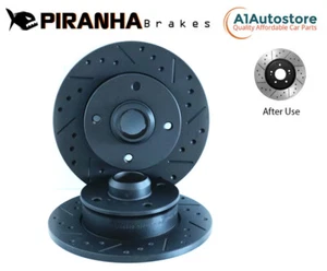 REAR DIMPLED GROOVE BRAKE DISCS FOR VW GOLF MK3 POLO 1.6 1.8 TDi GTi 84-02 226mm - Picture 1 of 4