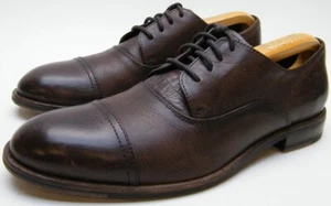 MENS FRYE BROWN LEATHER CAP TOE DERBY OXFORD CASUAL DRESS SHOES SZ 8.5~1/2 M - Picture 1 of 8