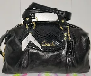 Borsa a tracolla/borsa Coach F19247 Ashley in pelle nera originaleš„nuova con etichetteš„$468 - Foto 1 di 12