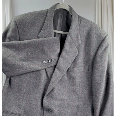 Tom James Blazer Mens 46 Filo A'Mano Charcoal & Red Stripes Sports Coat Jacket - Image 1 of 4