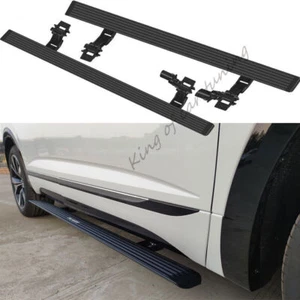 Black Deployable Electric Running Board Fits for Audi Q5 2018-2024 Nerf Bar 2PCS - Picture 1 of 13
