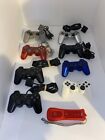 LOT OF 9 VIDEO GAME CONTROLLERS FOR PARTS (PS1/PS2/PS3/Wii)