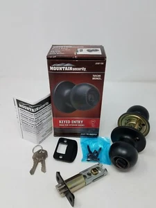 NIB Mountain Security Keyed Entry Ball Knop Tuscan Bronze 3107-150 - Picture 1 of 9