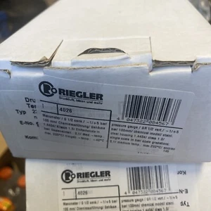Riegler Manometer, CrNi-Stahl, G 1/2 radial unten, -1 / +5,0 bar, Ø 100 - Bild 1 von 2
