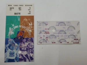 1992-1993 Season NBA Phoenix Suns 2 Ticket Stubs (Spurs and Detroit Pistons) - Picture 1 of 11