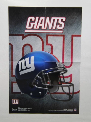 NFL Football Team NEW YORK NY GIANTS Vending Machine Mini Poster 6"x9" in Folder Cover