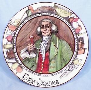 Royal Doulton Cabinet Plate The Squire Professionals Porcelain Vintage Tc1051