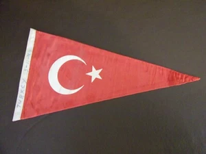 Vintage Cloth Flag/Pennant Turkey - Picture 1 of 3