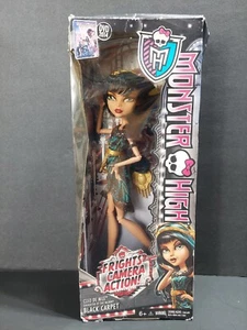 Monster High Puppe Cleo De Nile Frights Kamera Action! Schwarzer Teppich 2013 Neu im Karton - Bild 1 von 9