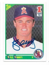 KYLE ABBOTT 1990 SCORE AUTOGRAPHED SIGNED # 673 ANGELS