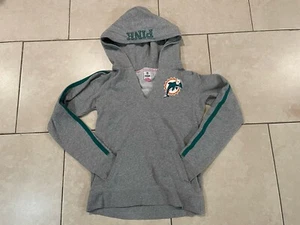 Victoria Secret Pink NFL Miami Dolphins Hoodie Size M "Meet me In The End Zone" - Picture 1 of 14
