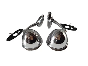 Par de espejos gotas maleta moto agujeros carrocería para coche D coche clásico - Imagen 1 de 7