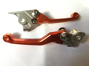 LEVE FRENO FRIZIONE ARANCIO ANTIROTTURA SNODATE PER KTM sx exc 125 150 2014 2015 - Foto 1 di 1