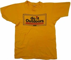 DO IT OUTDOORS t shirt vintage United punto singolo MEDIA giallo ABETE MAYO - Foto 1 di 7