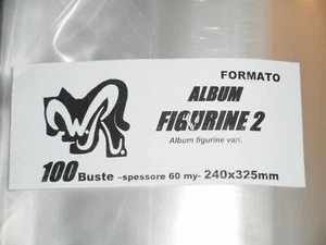 100 BUSTE WR "ALBUM FIGURINE 2" 240x325 mm x Album figurine di vari generi… - Picture 1 of 1